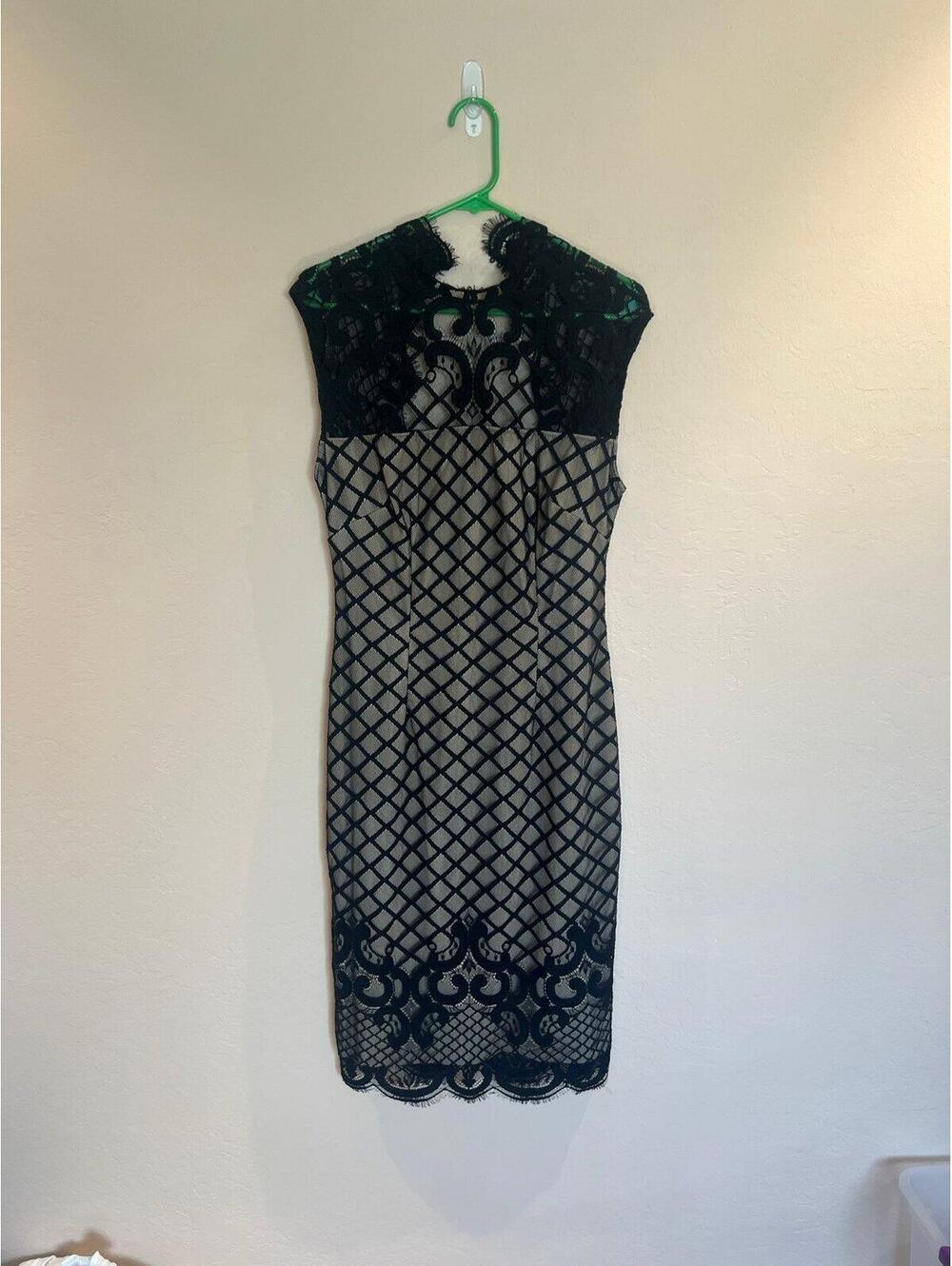 Body con dress in stretch lace